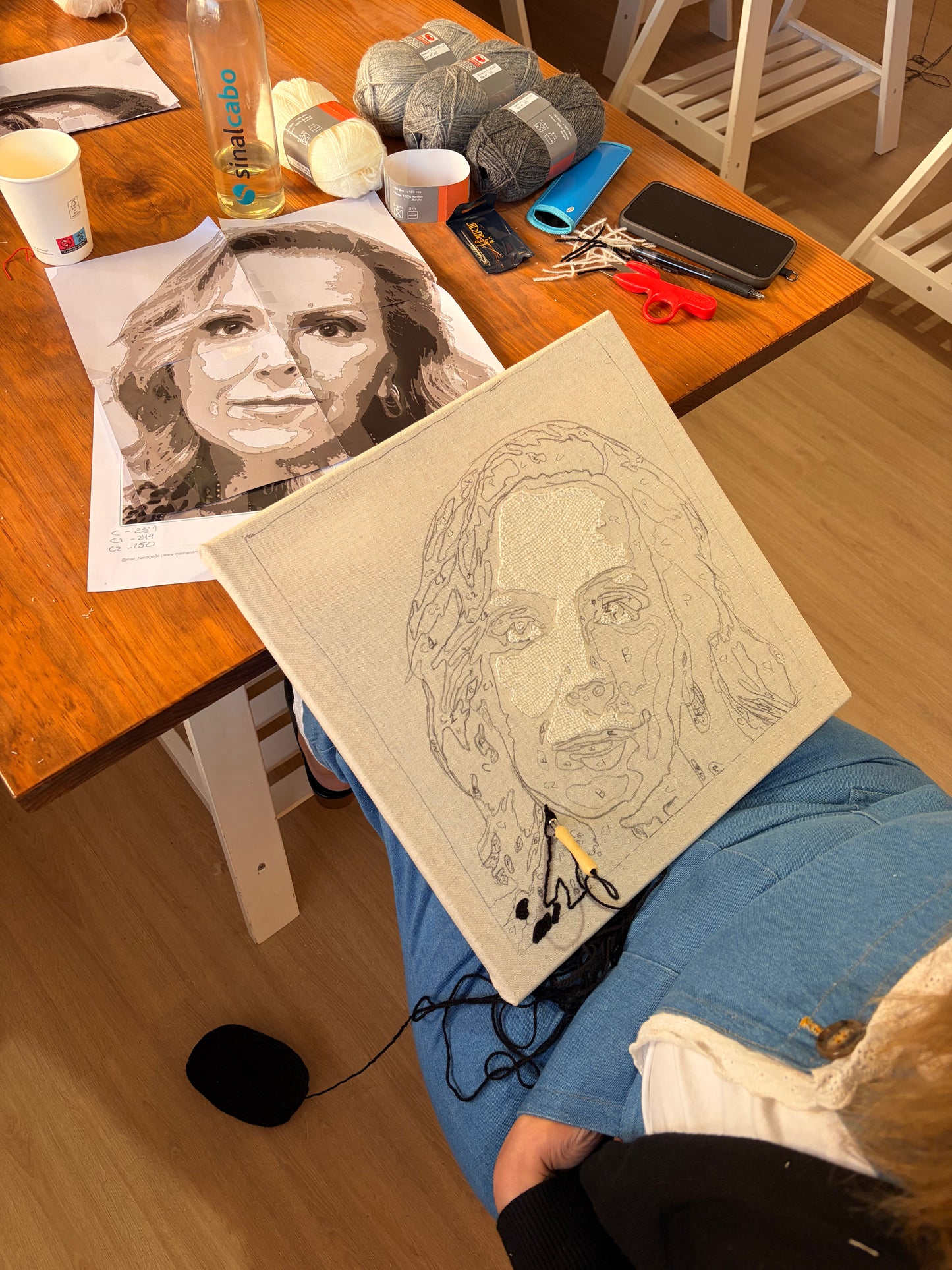Workshop - Punch Needle Embroidered Portrait