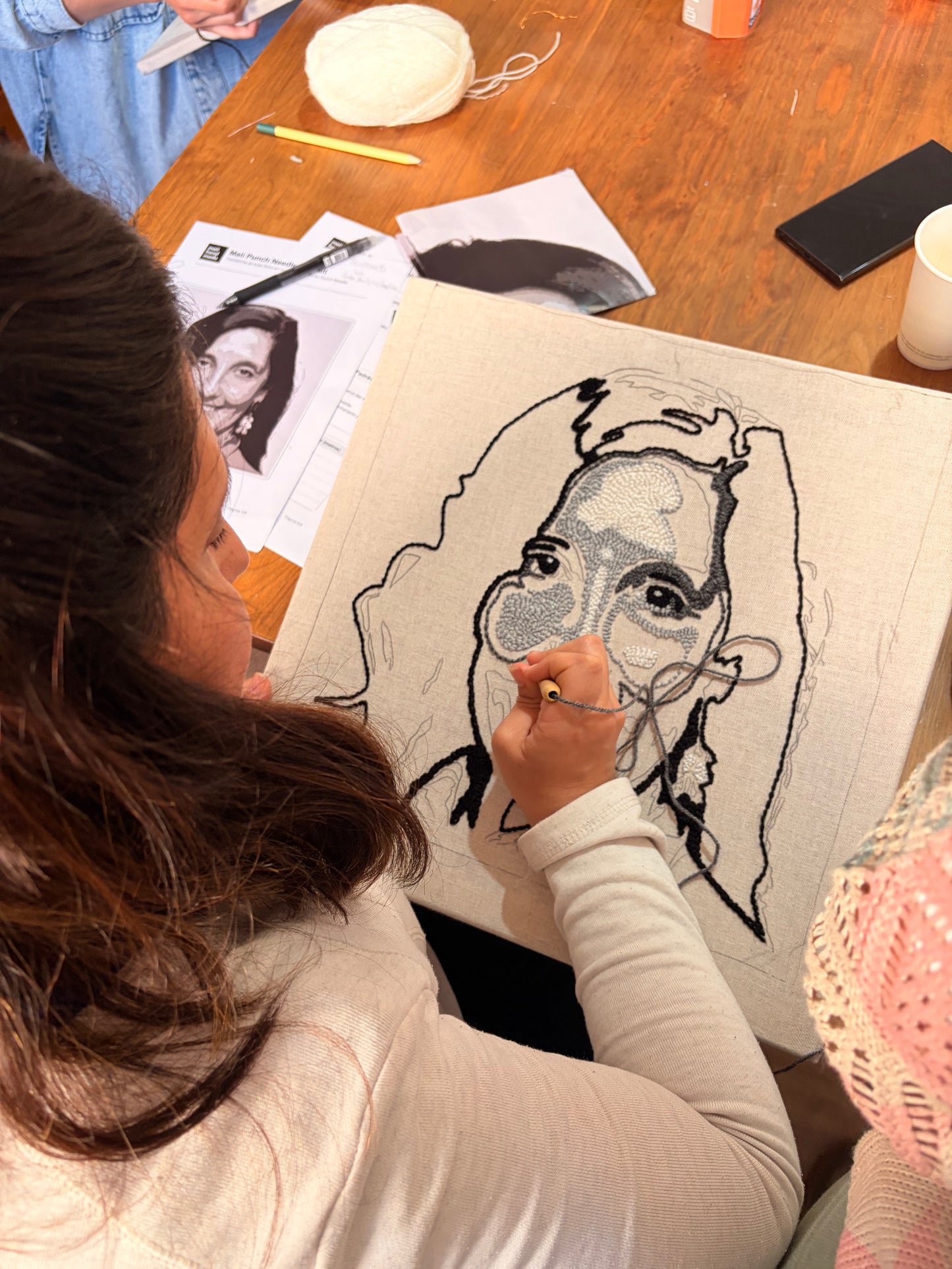 Workshop - Punch Needle Embroidered Portrait